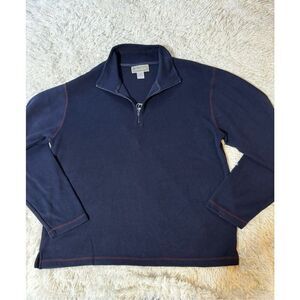Weekendz off long sleeve half zip pullover midnight henley sweater M